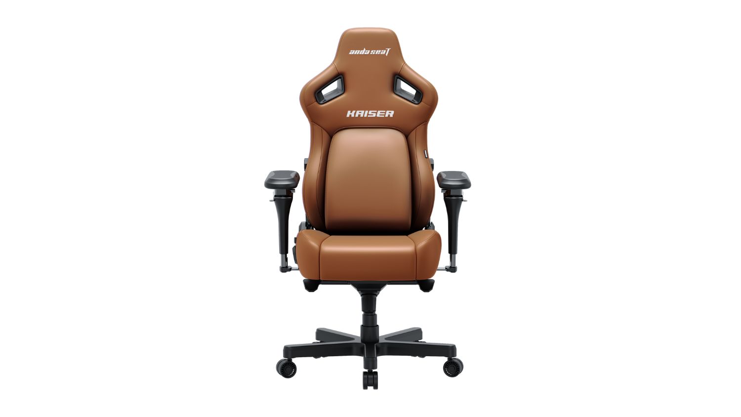 A left-angled view of an AndaSeat Kaiser Pleather Gaming Chair