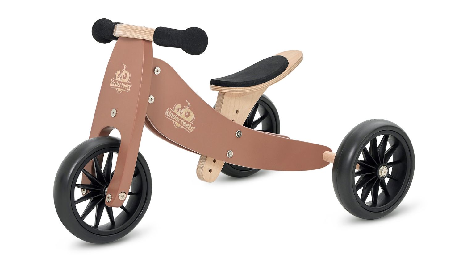 Kinderfeets Tiny Tot 2 In 1 Tricycle & Balance Bike - Mocha