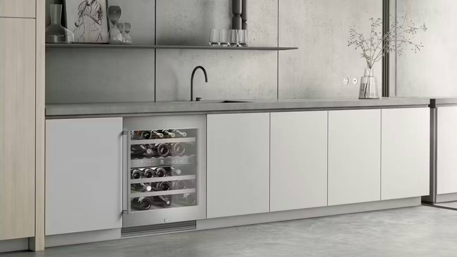 Gaggenau 200 Series 94L Dual Zone Wine Fridge - 34 Bottle Capacity - Stainless Steel (RW404261)