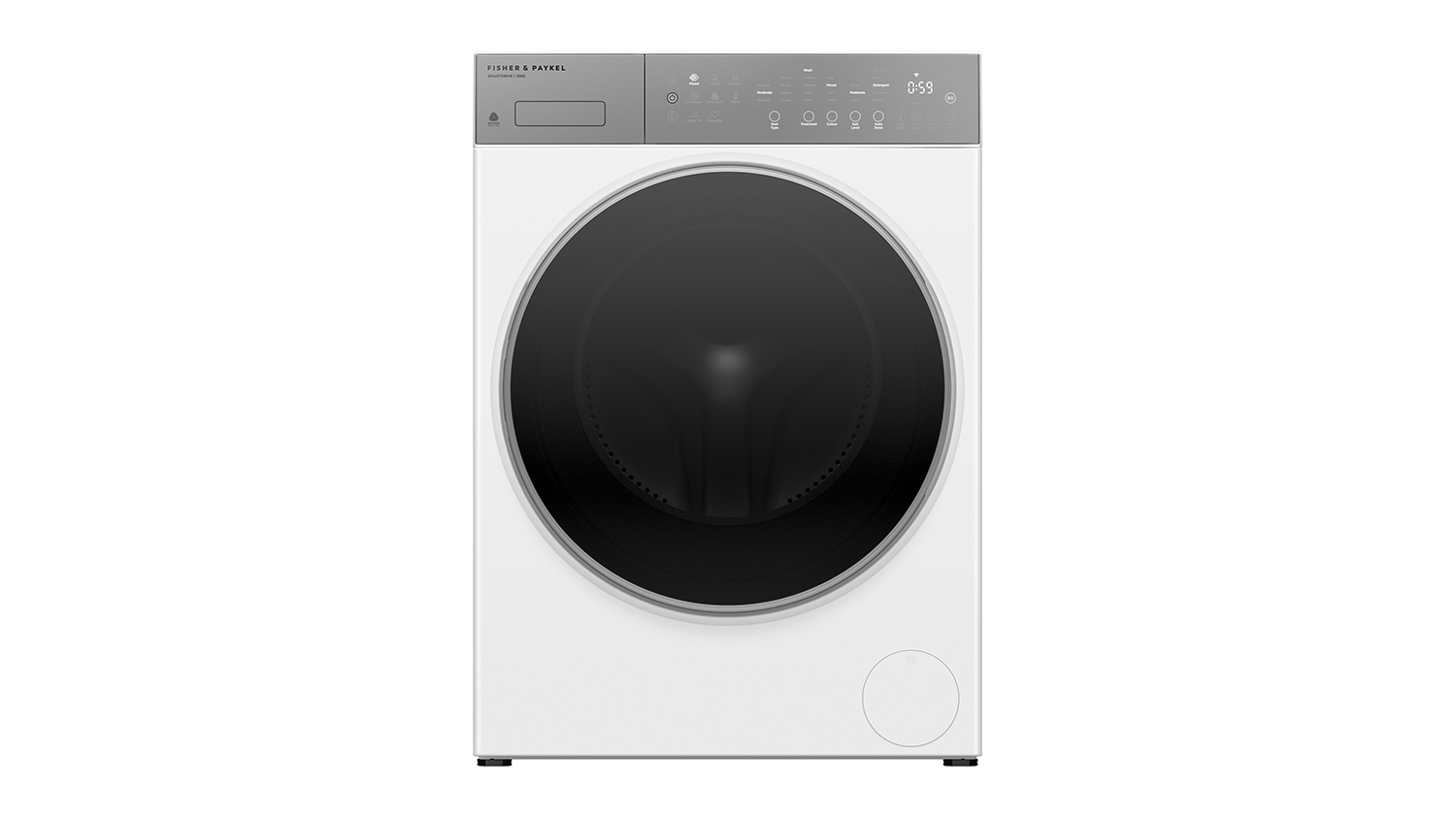 Fisher & Paykel Series 5 10kg Front Loader Smart Washing Machine in sleek white