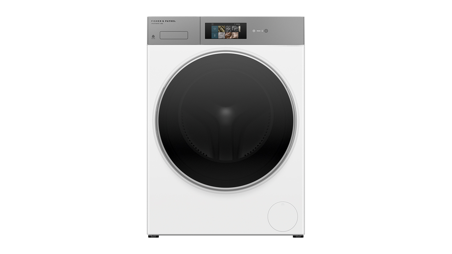Fisher & Paykel Series 7 12kg Front Loader Smart Washing Machine in sleek white