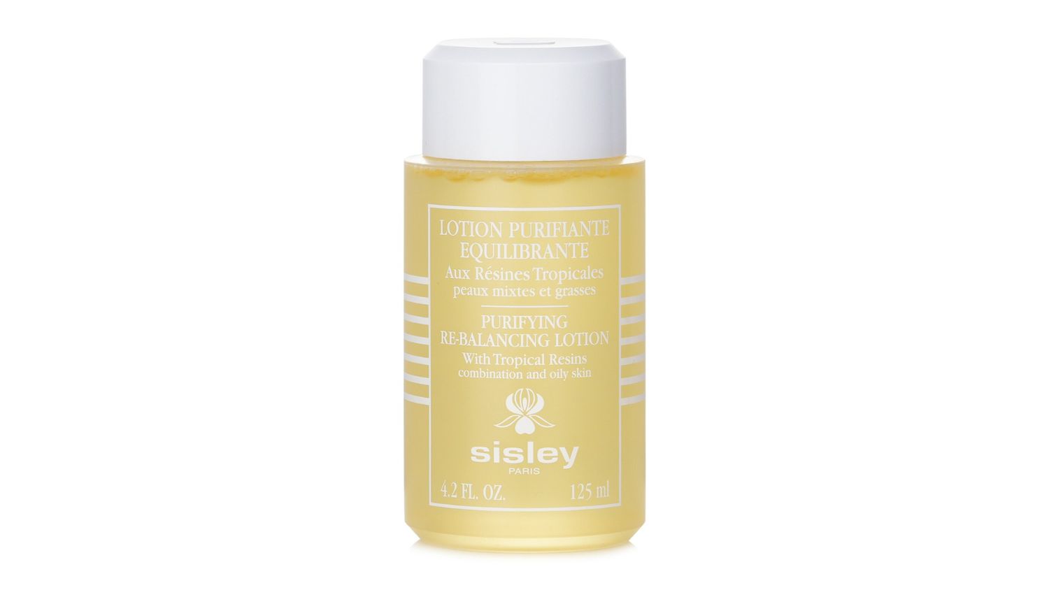A front view of the Sisley Botanical Lotion with Tropical Resins