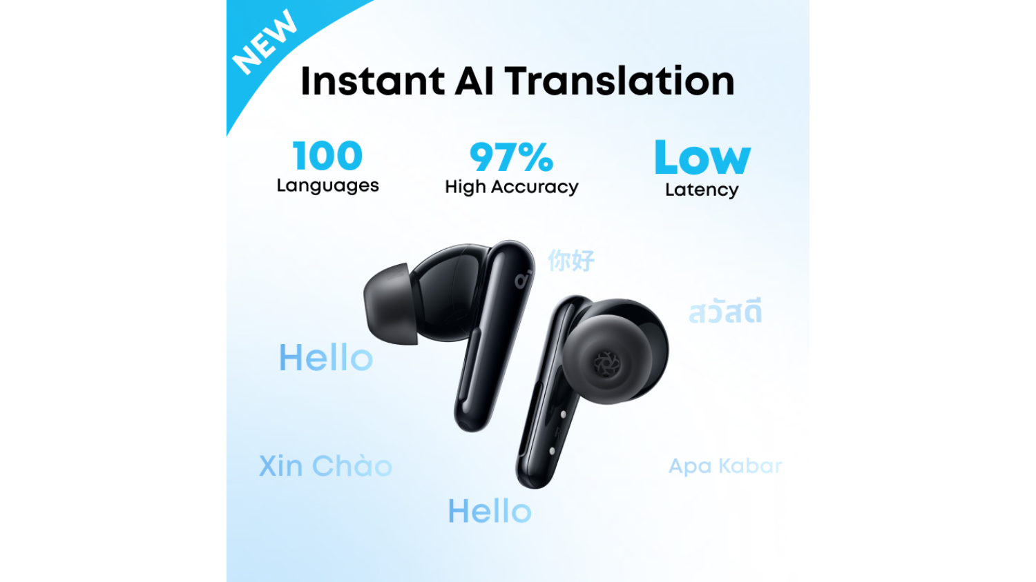 soundcore Libery 4 Pro Wireless In-Ear Headphones - Black