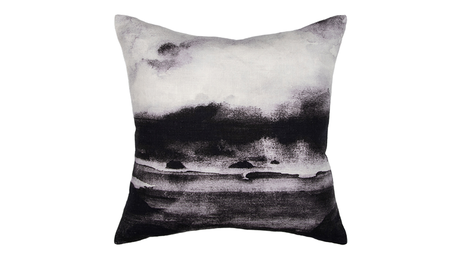 An Evenfall Feather Cushion in a stylish black design
