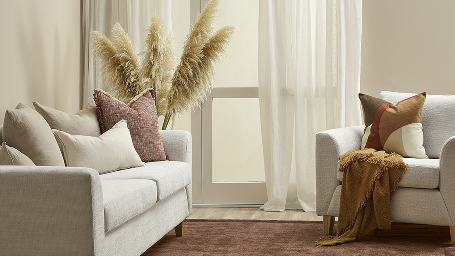 Ellis Feather Cushion - Desert