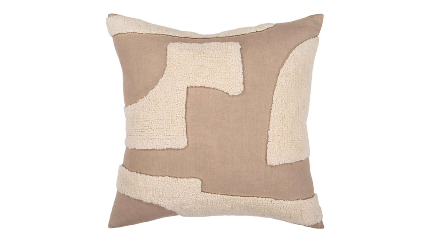 A Mezze Feather Cushion in a stylish taupe design
