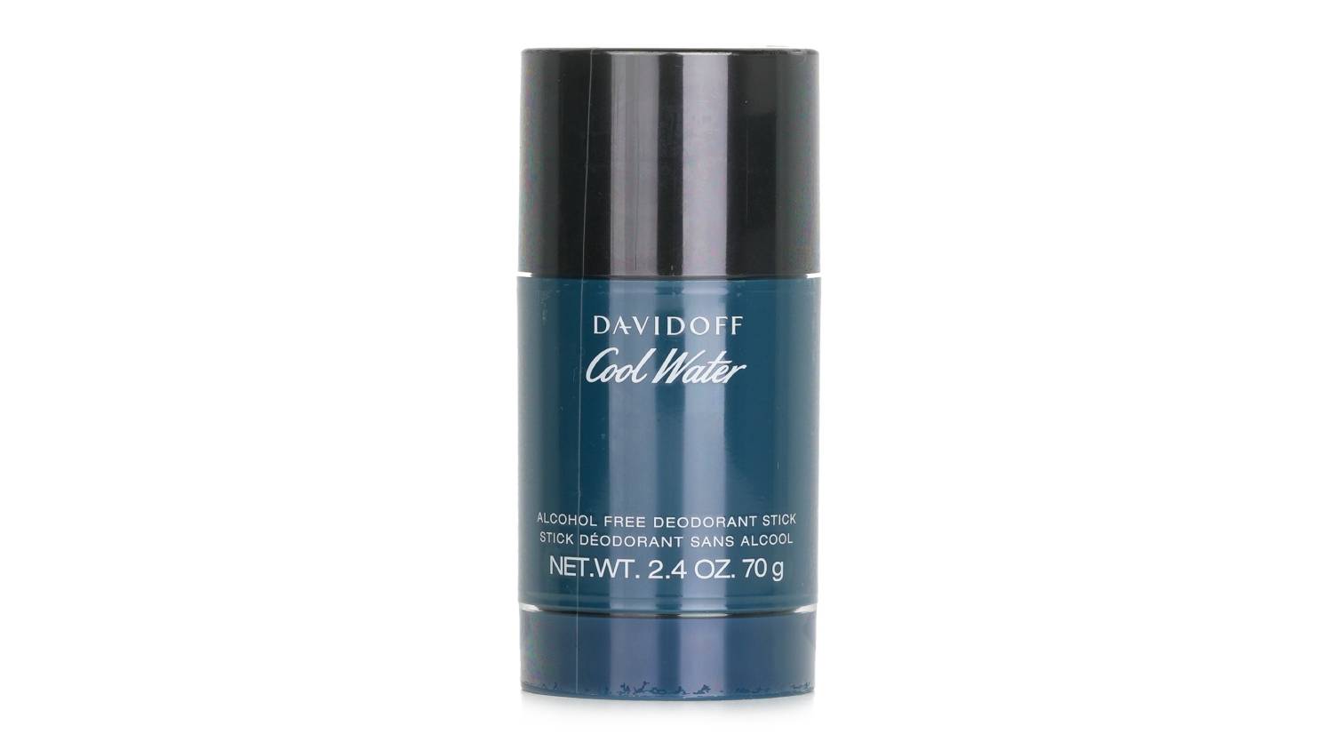 Davidoff Cool Water Extra Mild Deodorant Stick in a dark teal cylindrical container with a black cap