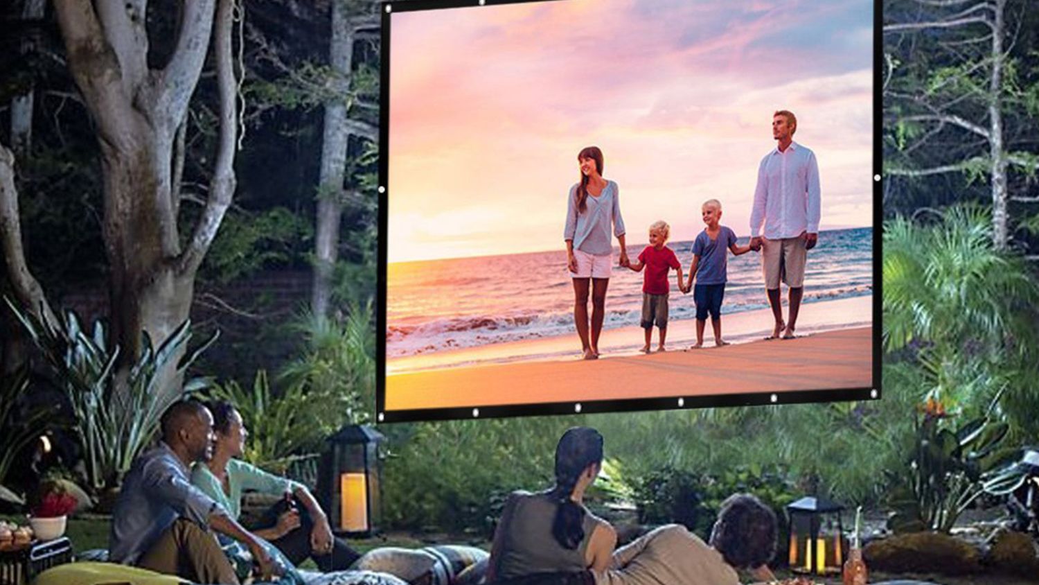 TSB Living Collapsable Projector Screen 100