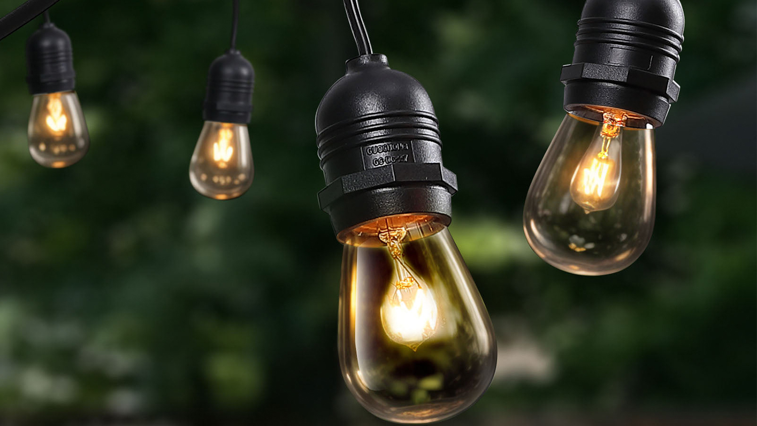 TSB Living Suspended Socket Tungsten Festoon Light String S14 27m