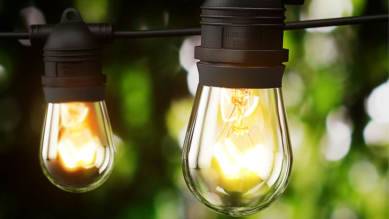 TSB Living Fixed Socket Tungsten Festoon Light String S14 27m