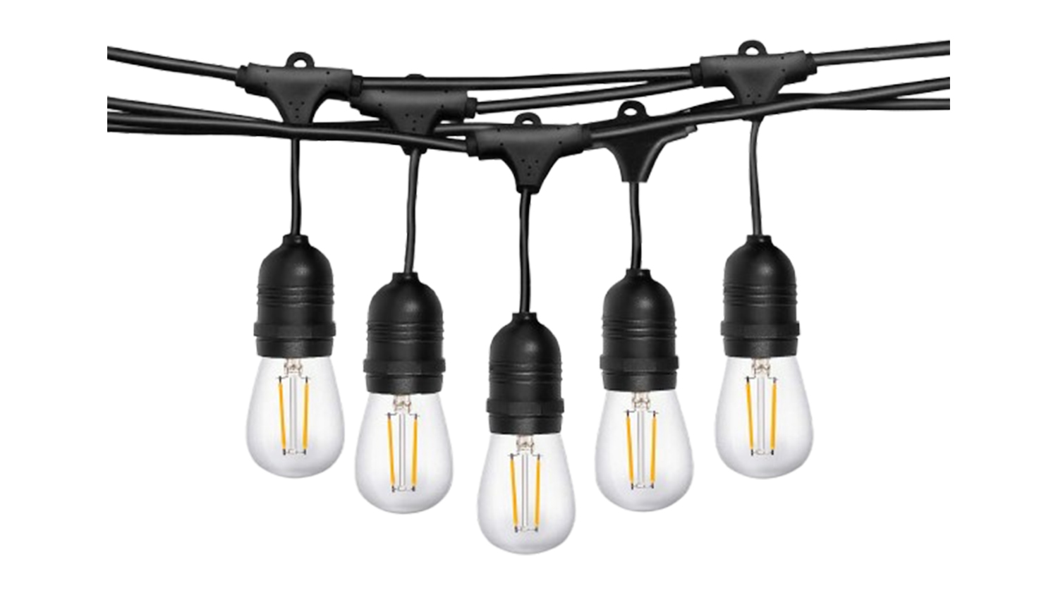 TSB Living Suspended Socket LED Festoon Light String in 32m