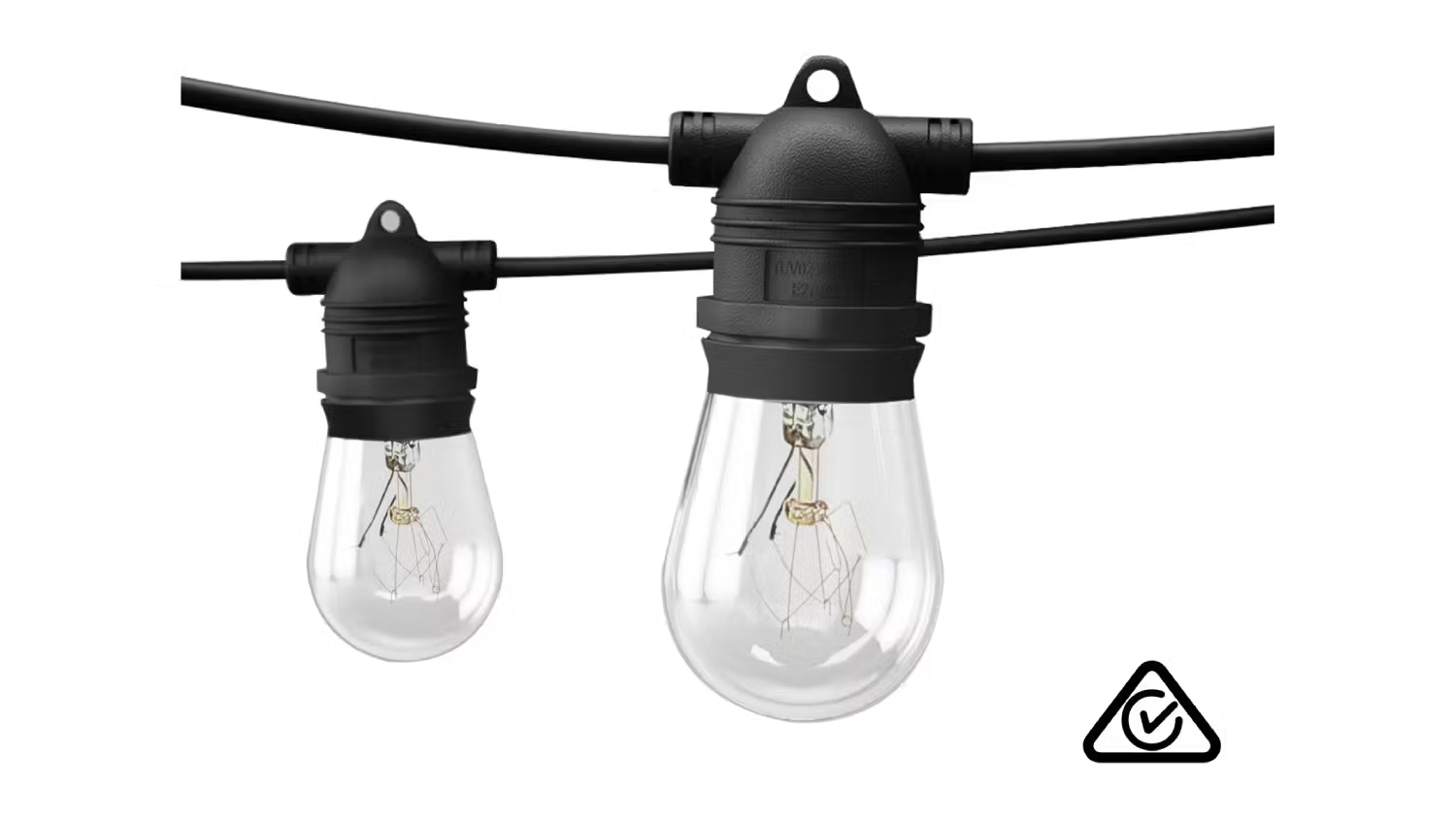 TSB Living Fixed Socket Tungsten Festoon Light String in 32m