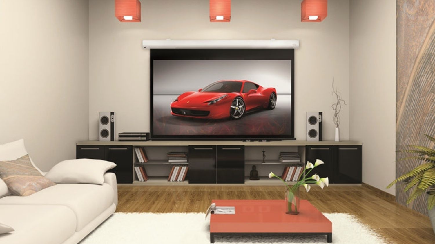 TSB Living Motorized Projector Screen 135"