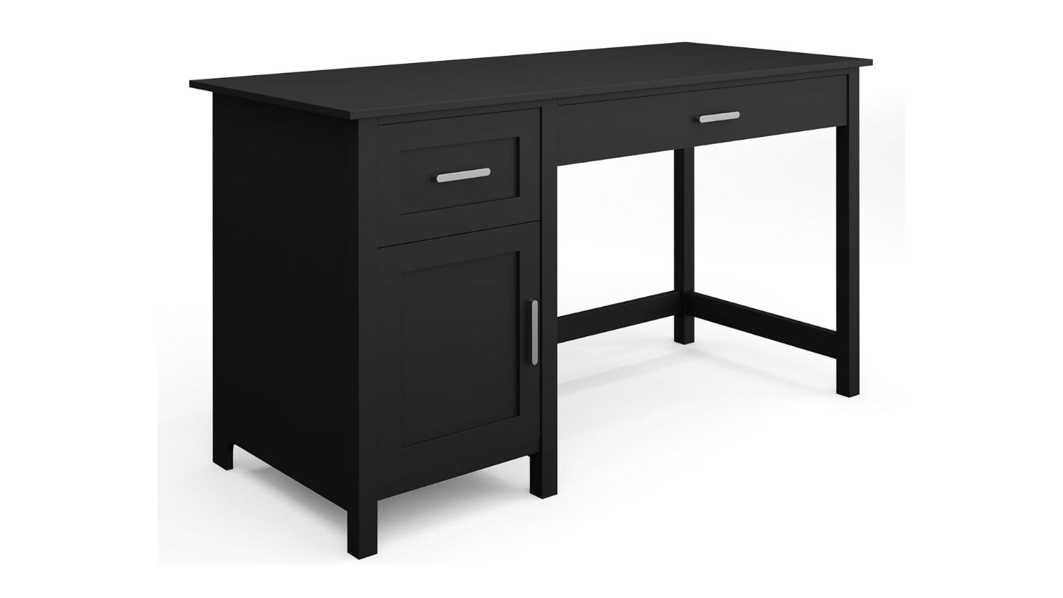 TSB Living Home Office Desk with Cabinet 137 x 58 x 76cm - Black