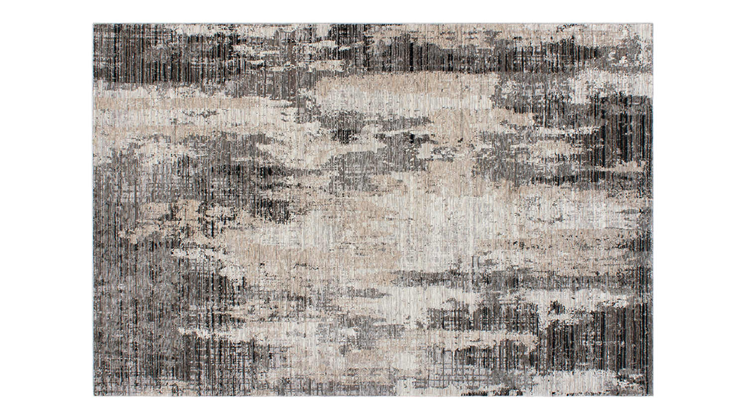 Juniper Rug 200 x 290cm featuring a horizontal weathered, rock formation-inspired design