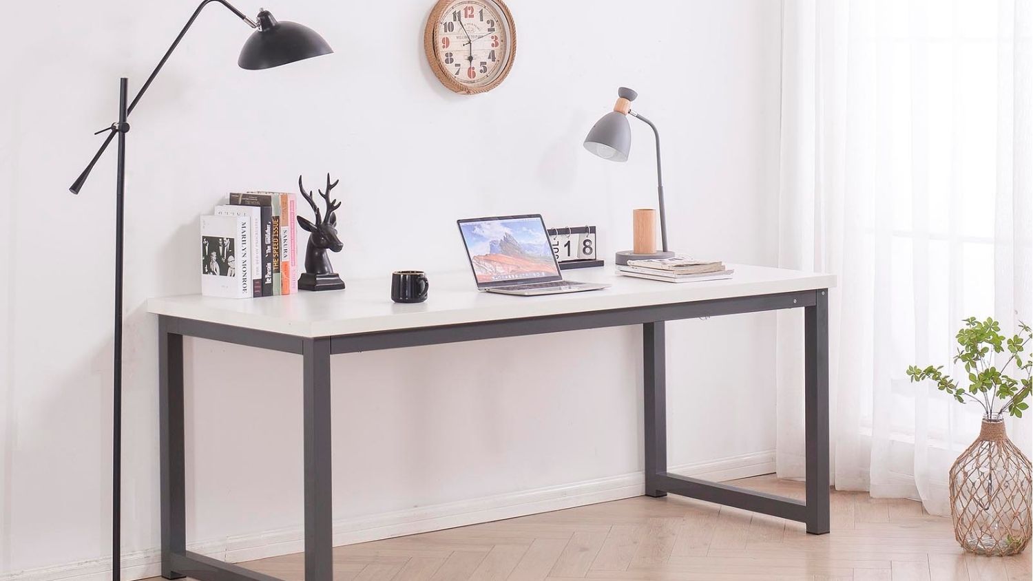 TSB Living Etan Computer Desk 180 x 80 x 75cm - White