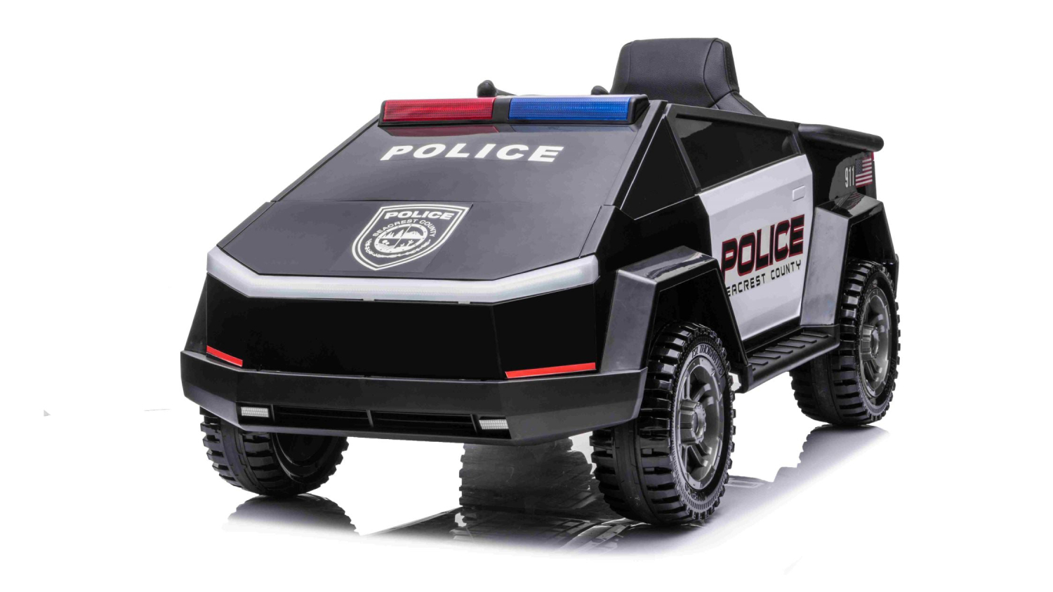 A full view of the Ride On Car - CyberPolice