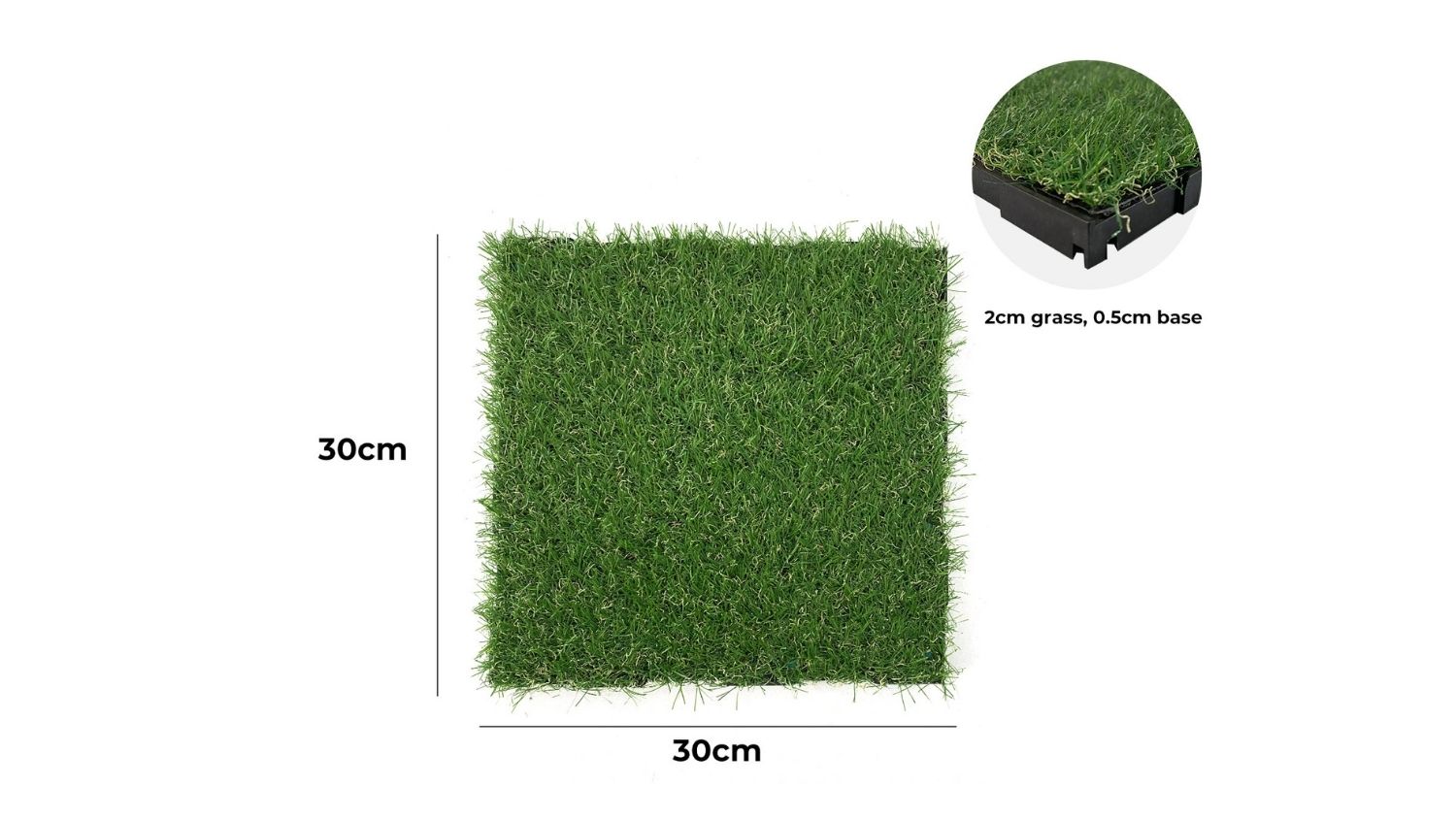 TSB Living Artificial Grass Tiles 30 x 30cm 12pcs.