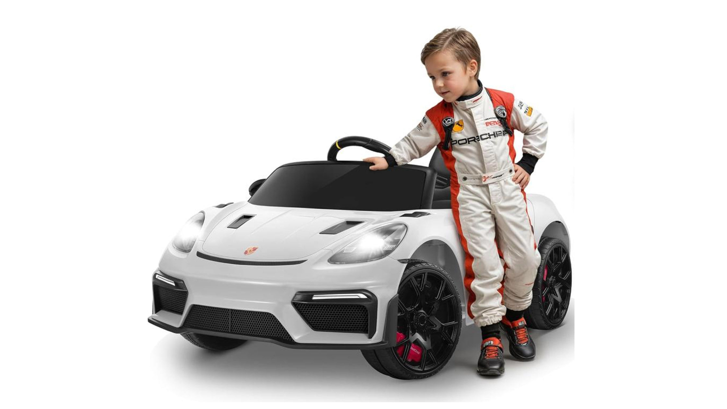 TSB Living Ride On Car - Porsche 718 (White)