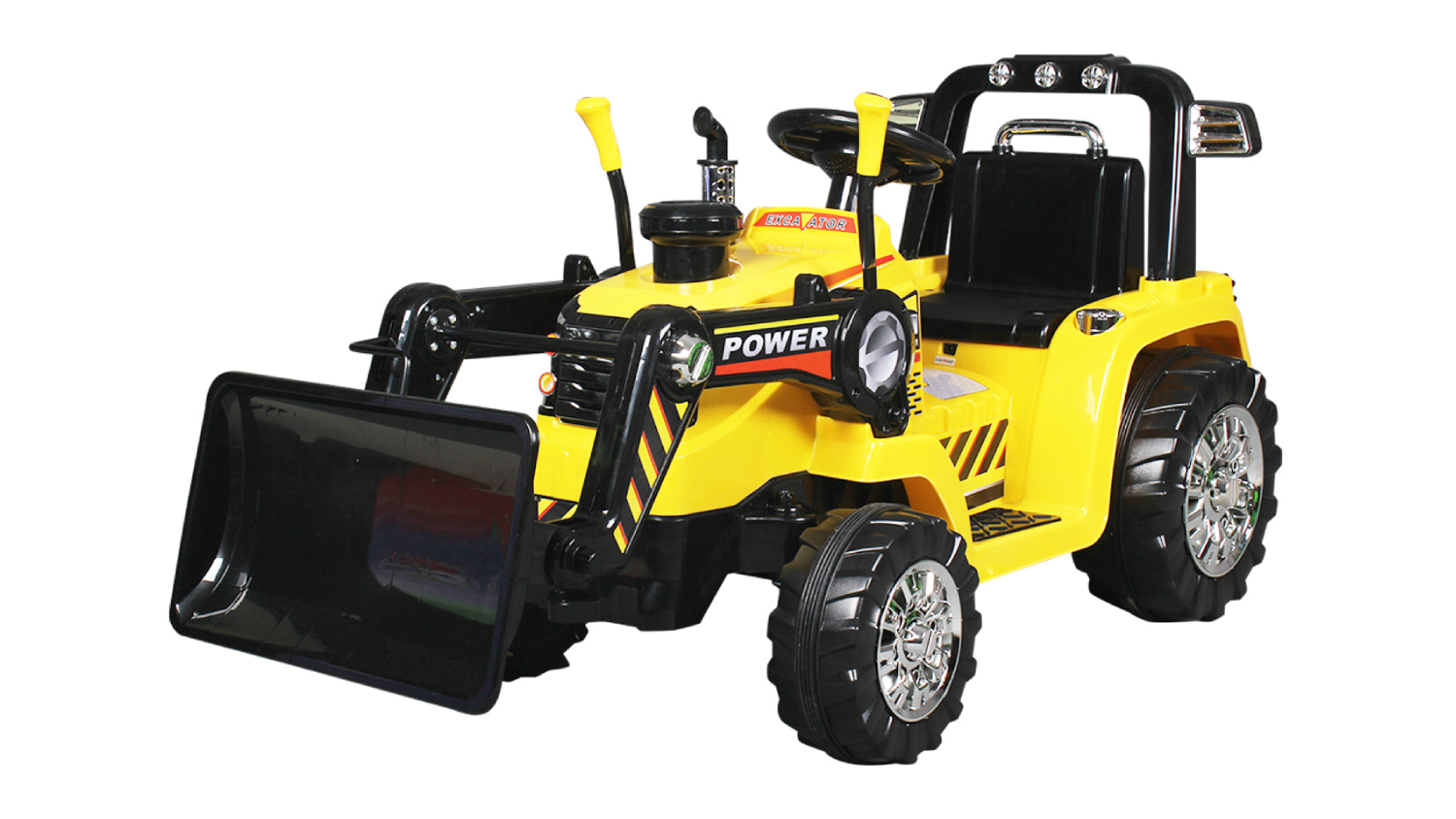 A full view of the Ride On Car - Bulldozer (Yellow)