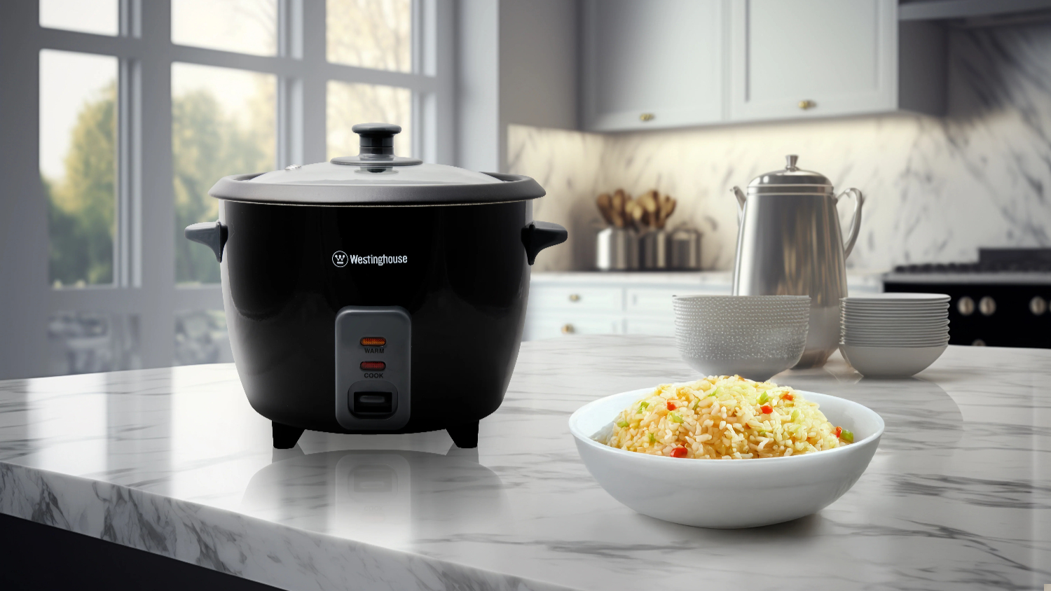 Westinghouse 5 Cup 1L Rice Cooker - Black