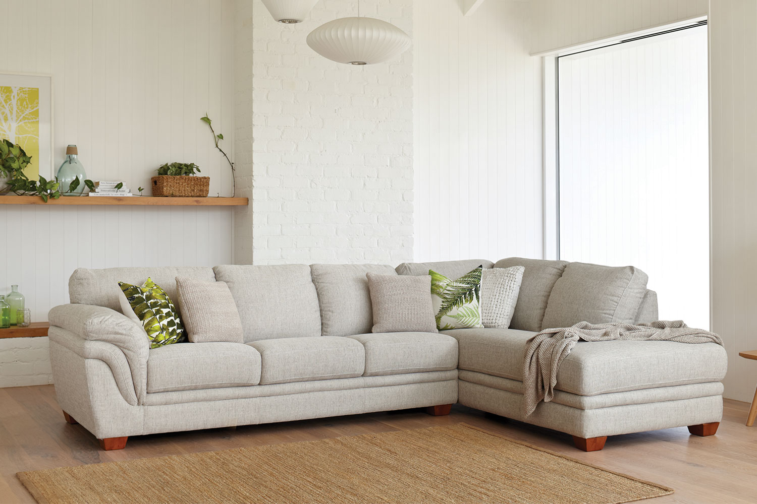 Demi 3 Seater Fabric Sofa With Chaise By La Z Boy