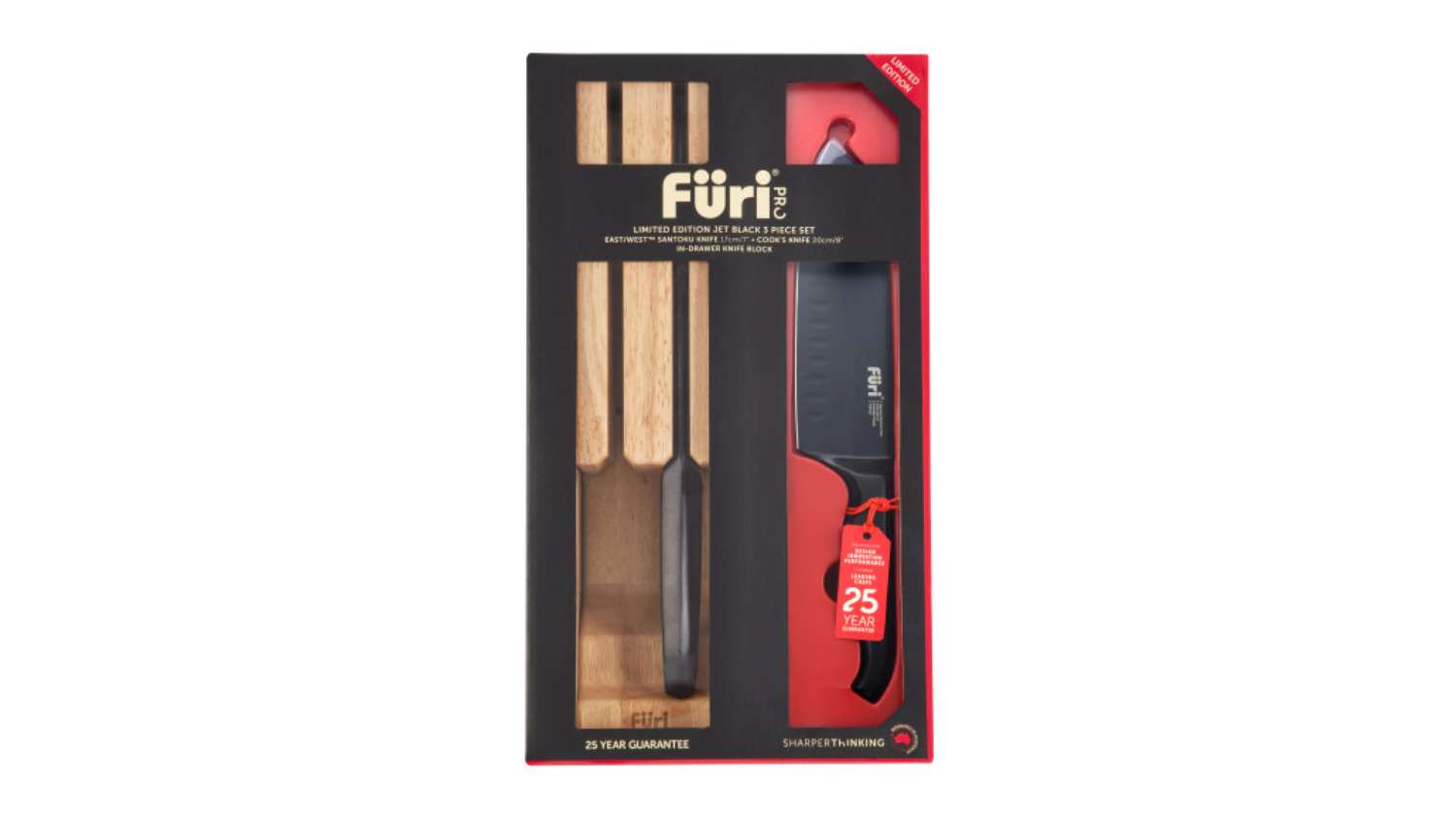 Furi Knife Set 3pcs. - Jet Black