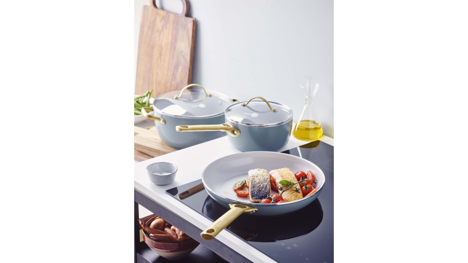 GreenPan Padova PFAS-Free Frying Pan 20cm - Smokey Blue