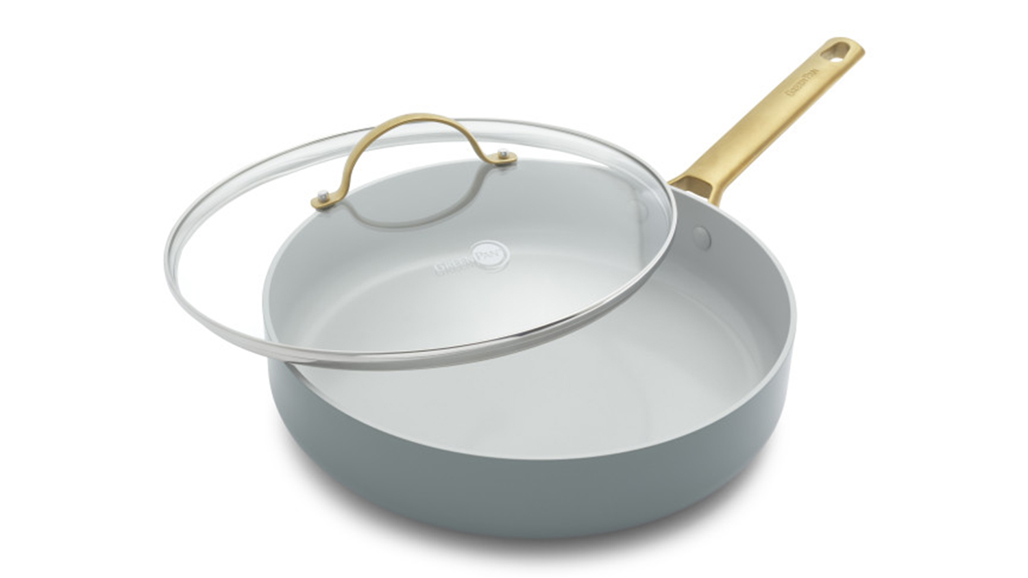 GreenPan Padova PFAS-Free Saute Pan with Lid 28cm - Smokey Blue