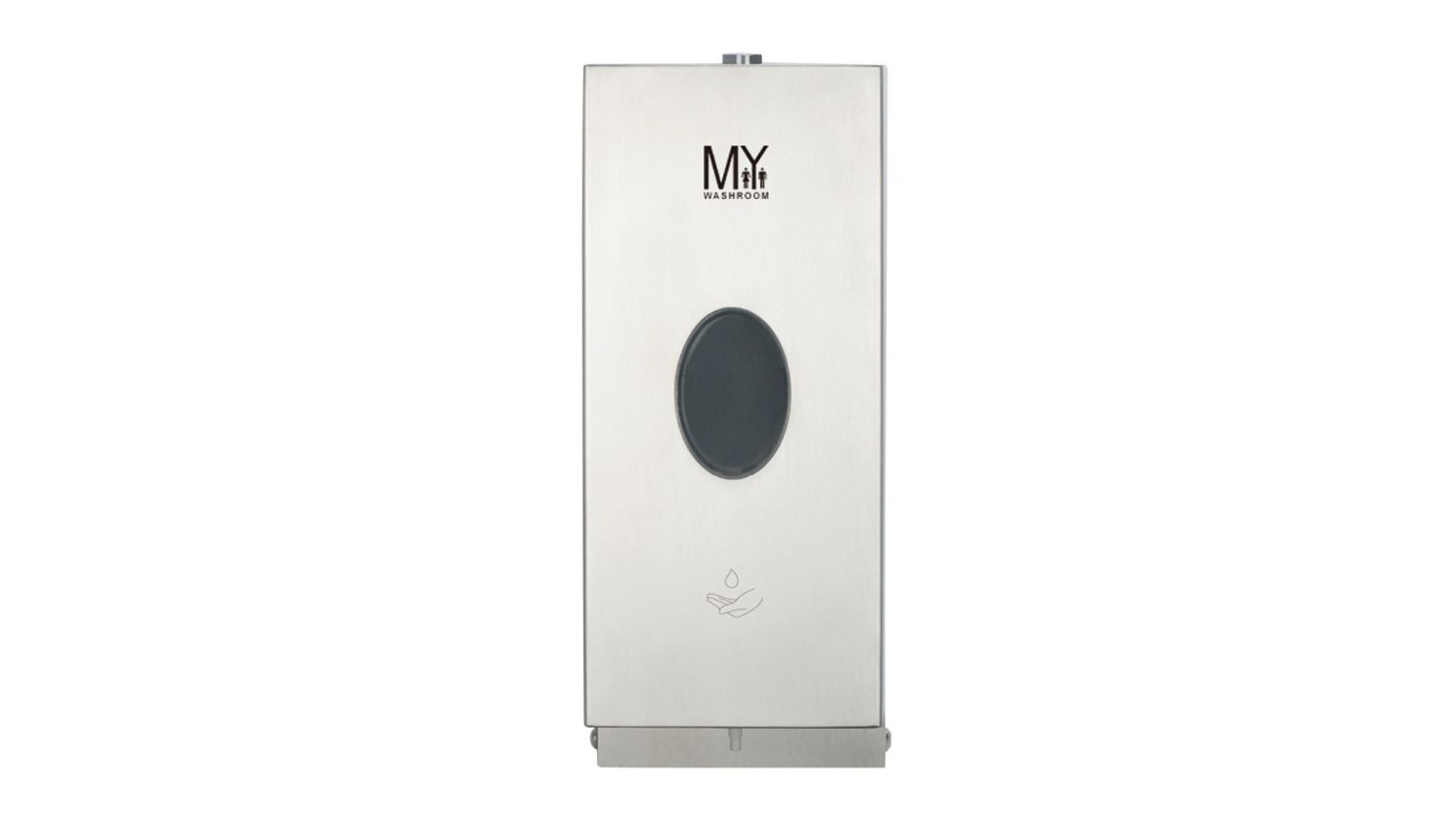 A front view of a MyWashroom Wall Mounted Touchless Soap Dispenser