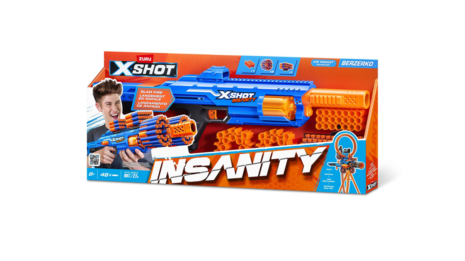 Zuru X-Shot Insanity Beazerko Multi-Shot Dart Gun with Darts 84pcs.
