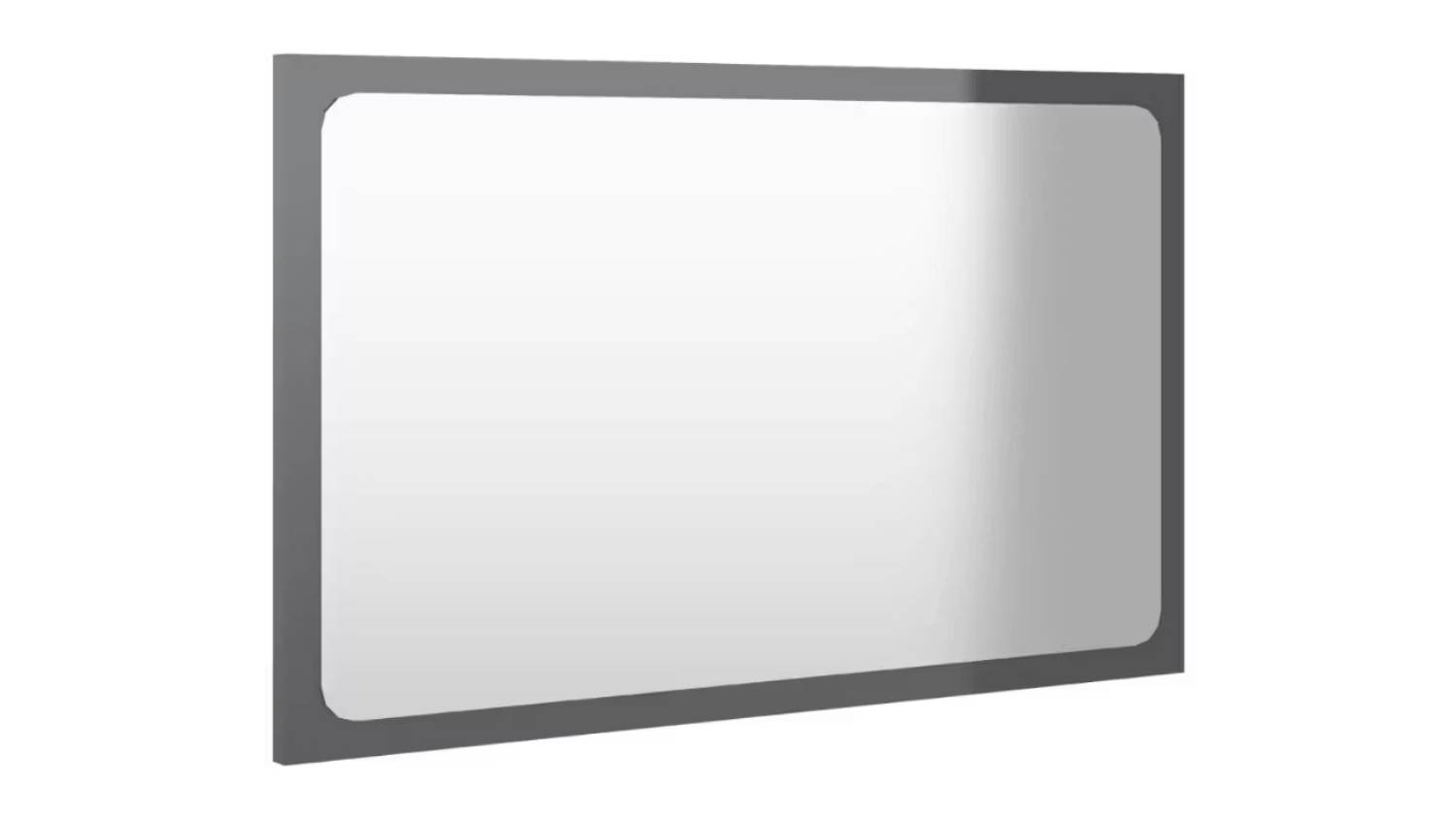 NNEVL Bathroom Mirror 60x1.5x37cm Gloss Grey