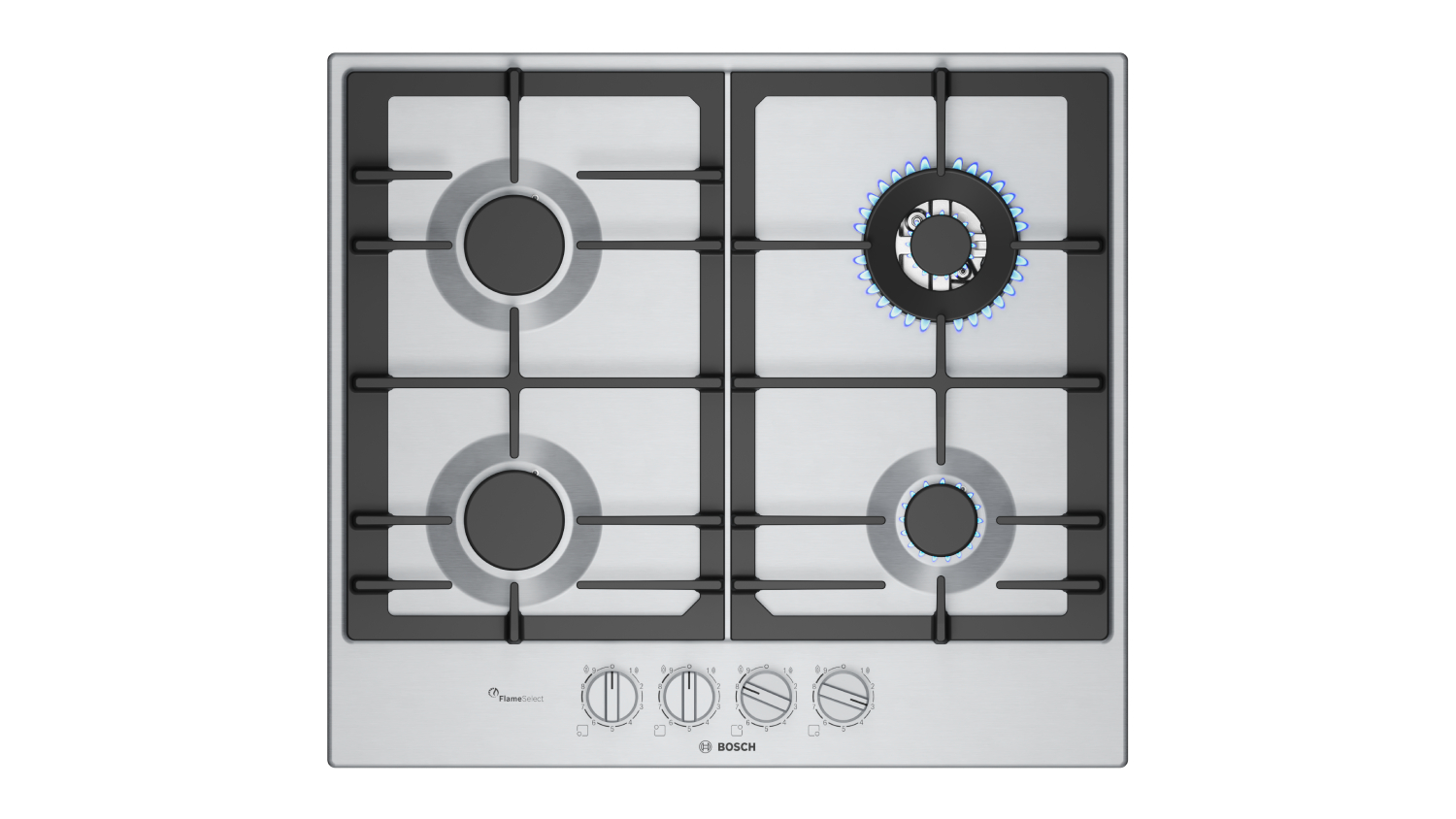 A full view of the Bosch Gas Cooktop