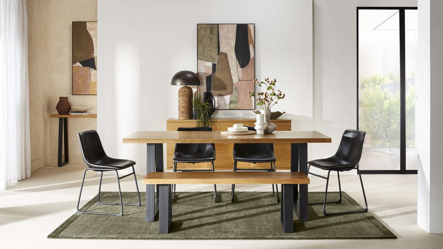 The Kubu 6 Piece Dining Suite with Bench