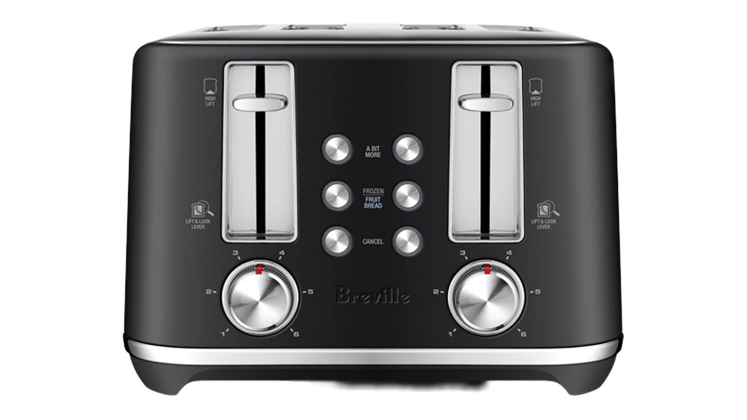 Breville the TempPro 4 Slice Toaster in a sleek matte black finish