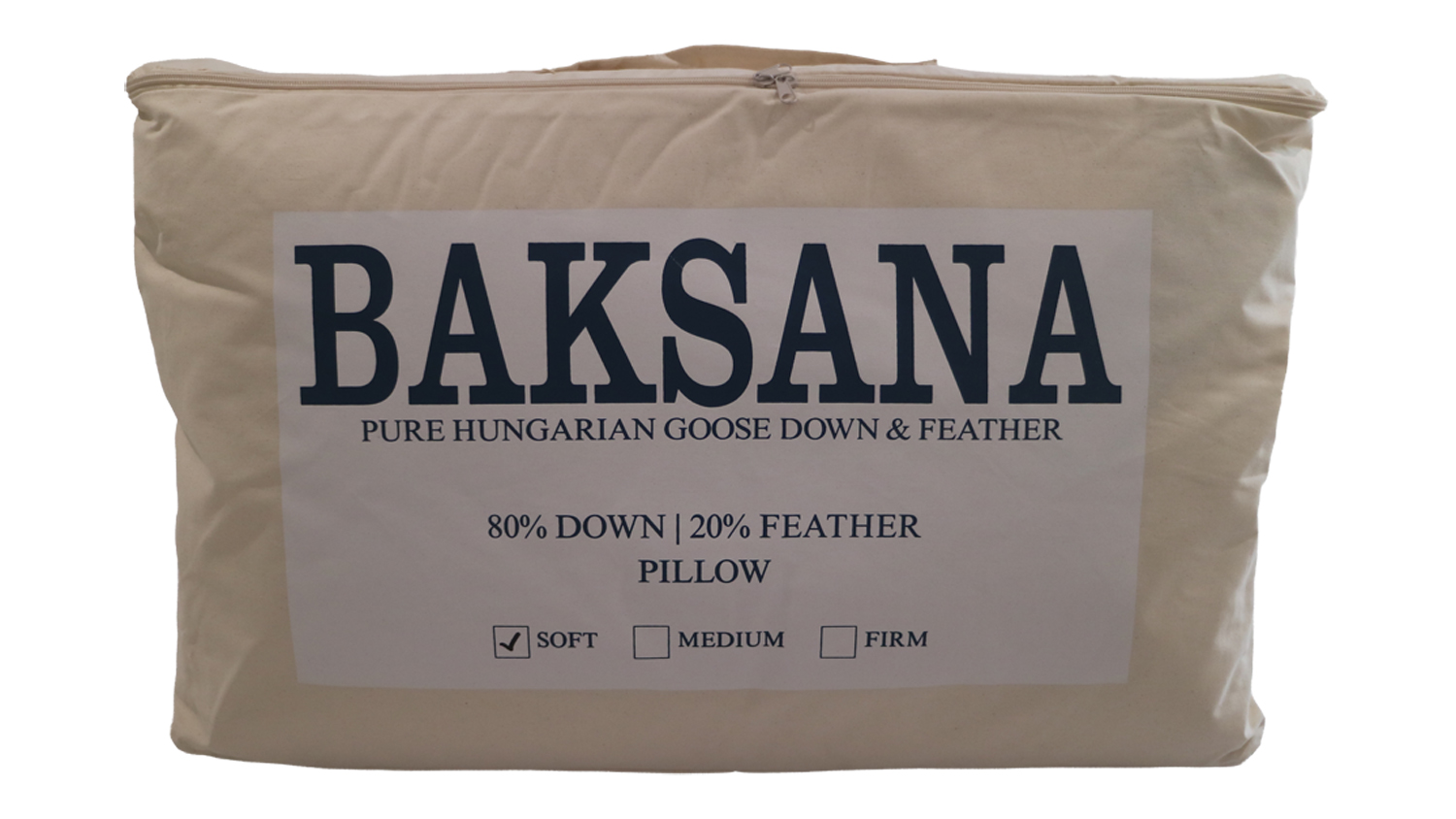 80/20 Hungarian Goose Down & Feather Soft Pillow by Baksana - Low