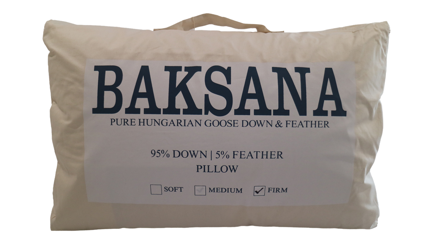 95/5 Hungarian Goose Down & Feather Firm Pillow by Baksana - High