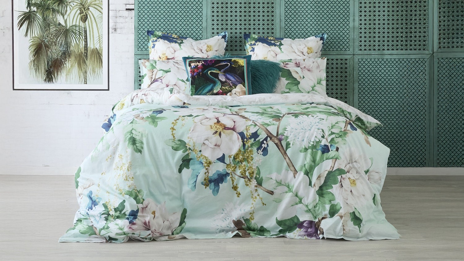 Jardin Sage Duvet Cover Set by Luxotic
