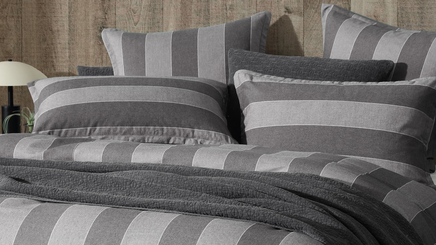 Thatcher Charcoal Duvet Cover Set by Private Collection