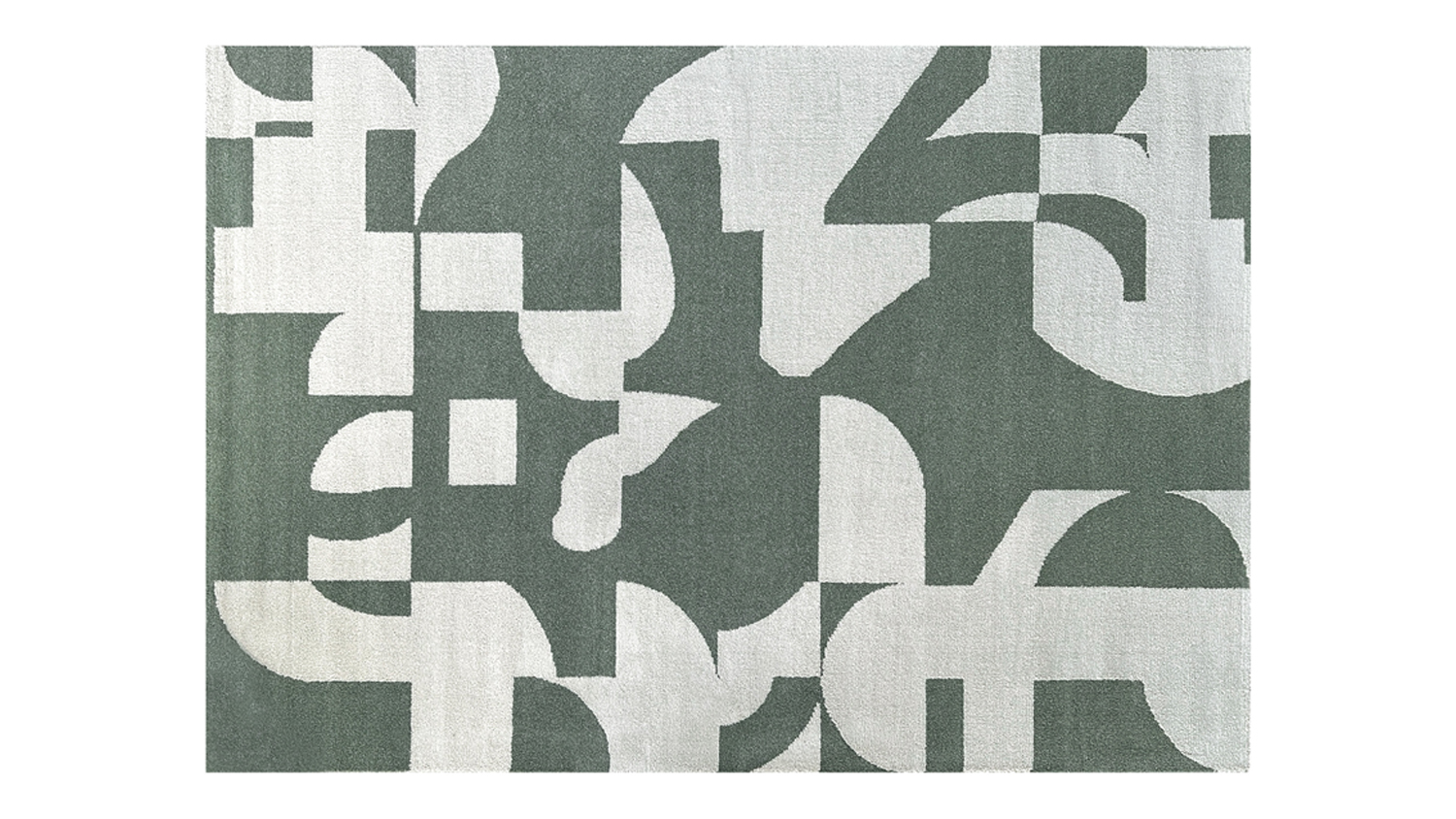 A horizontal view of the rug