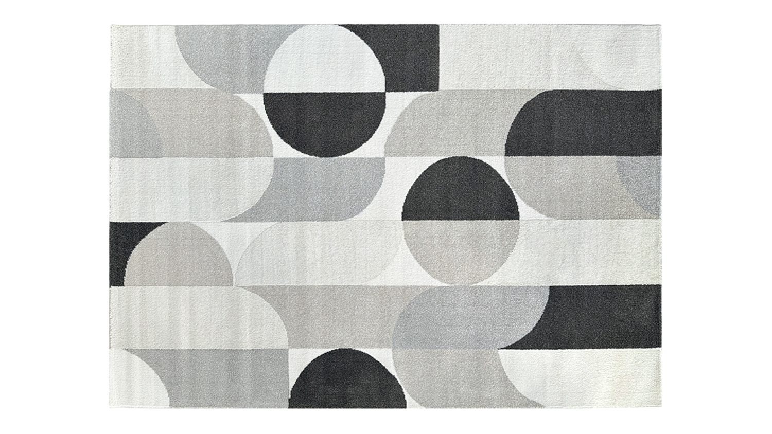 A horizontal view of the rug