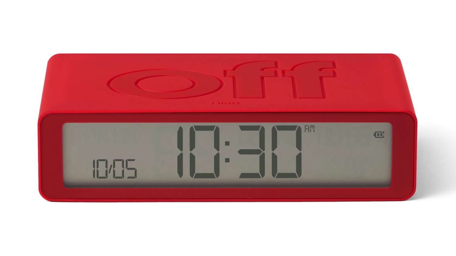 Lexon Flip Classic Alarm Clock - Red