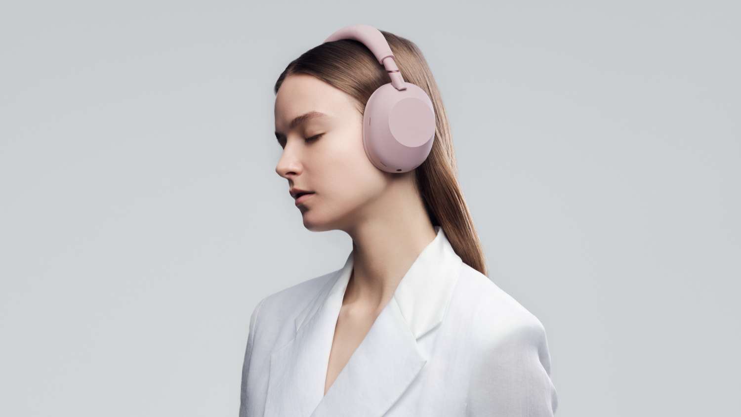 Sony WH-1000XM6 Adaptive Noise Cancelling Wireless Over-Ear Headphones - Sand Pink