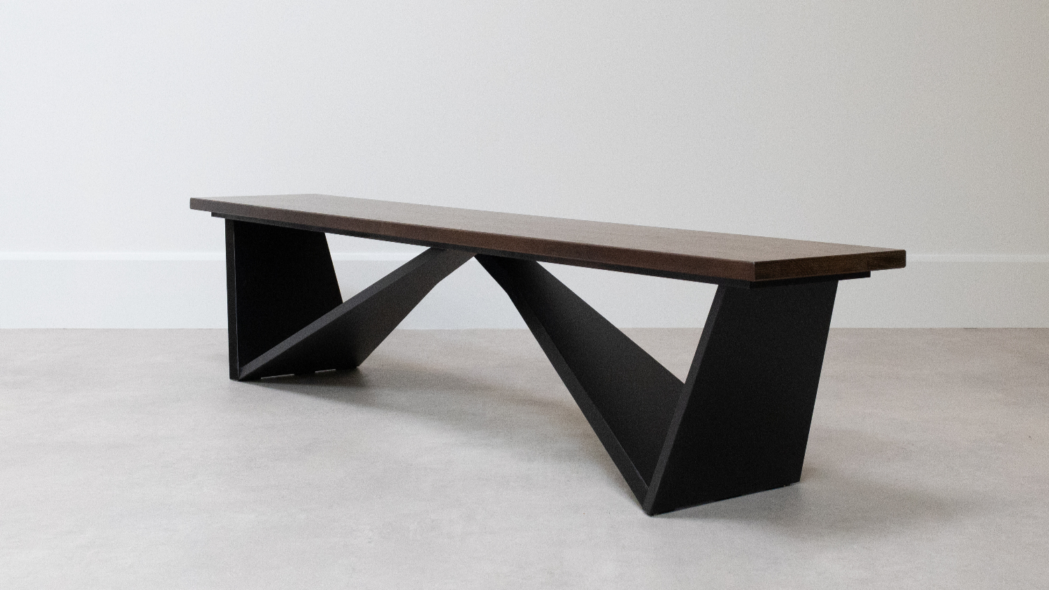 An angled view of the Grado Dining Bench