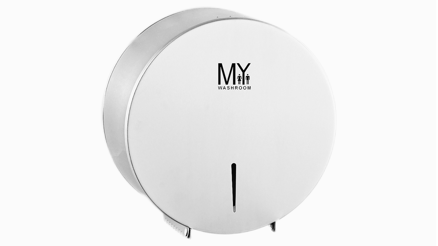 MyWashroom Minimal Stainless Steel Round Toilet Paper Dispenser - Silver