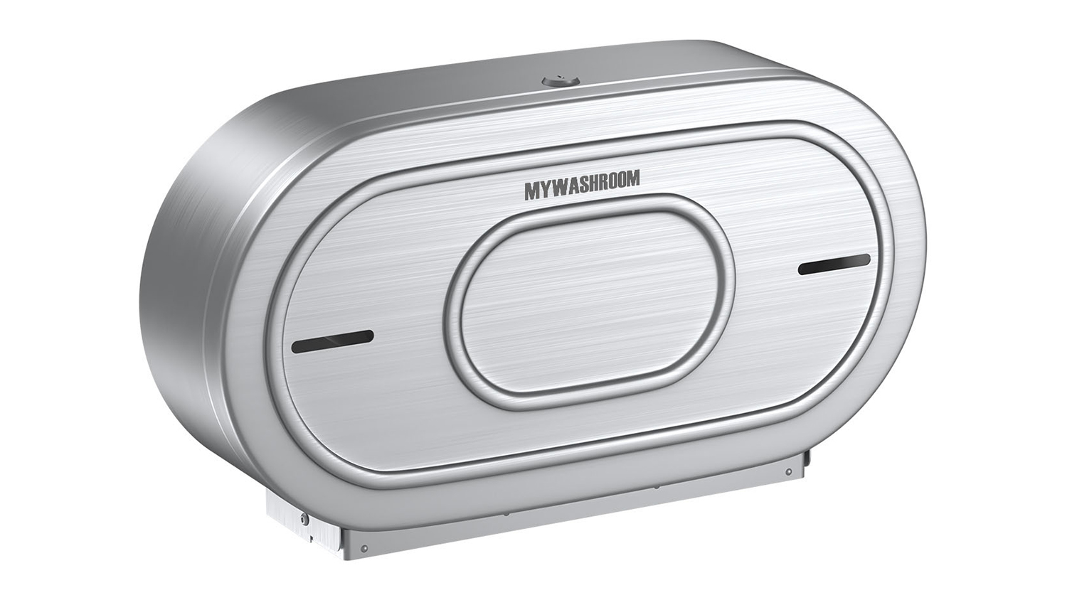 MyWashroom Jumbo Dual Stainless Steel Round Toilet Paper Dispenser - Silver