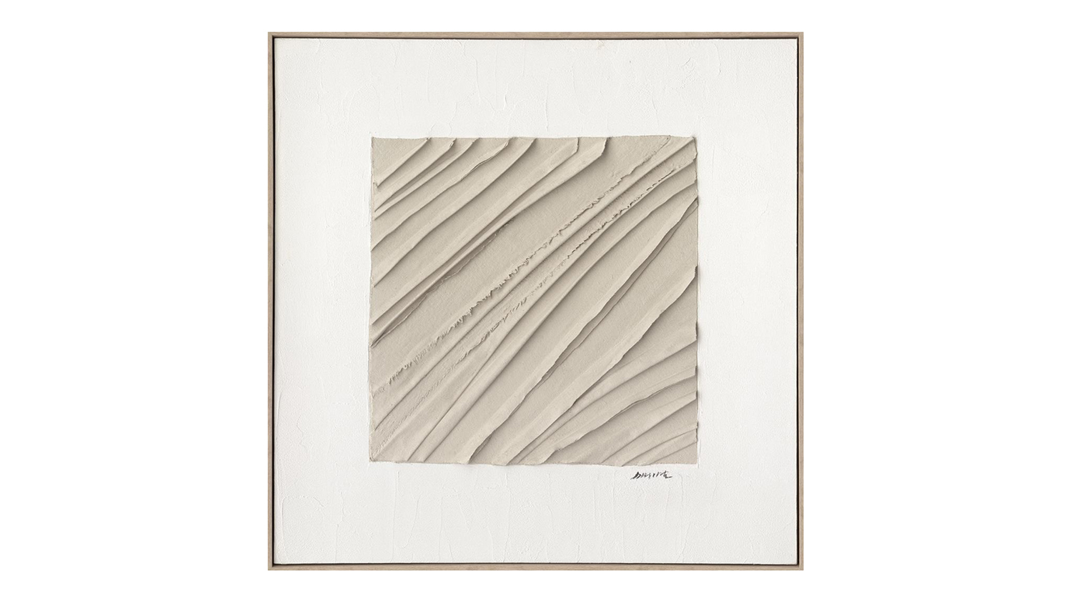An Ellery B Textured Framed Canvas Art in an 80 x 80cm size