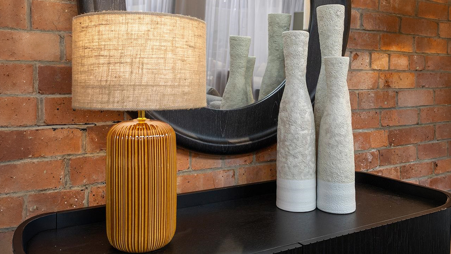 Saint Ecru Ceramic Vase - 63cm