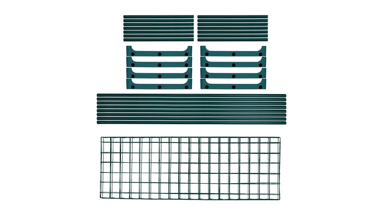 Pretty and Practical 4 Tier Metal Plant Shelf 2pcs. - Green