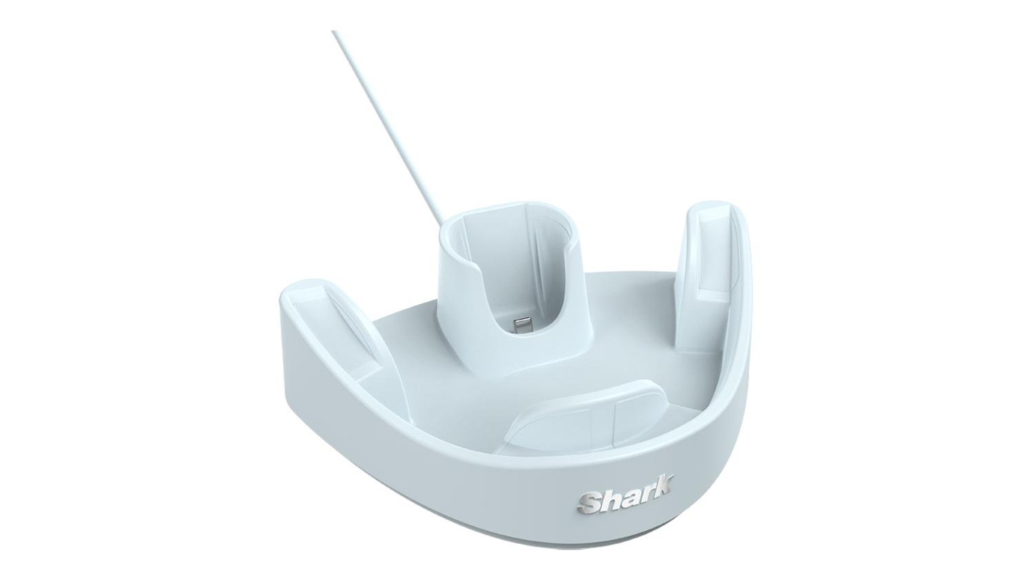 Shark Charging Stand for CryoGlow Face Mask in a sleek blue frost colour